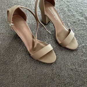Nude Block Heels